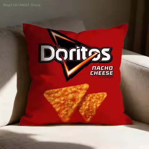 Funny D-Doritos Chips Pillow Case For Sofa Decor Car Office Room Printing Cushion Cover Decorations 