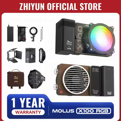 ZHIYUN Official Molus X100 RGB LED Light APP Control 2550mAh Battery Portable Photography Lighting f