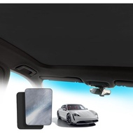 Foldable Sunroof Sunshade Compatible for Porsche Taycan 4, 4S Sunroof Accessories, Heat and UV Refle