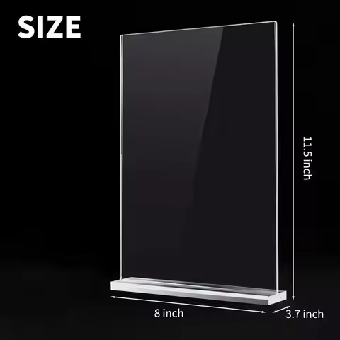 1PC Acrylic Sign Holder A4/A5/A6 Desk Display Stand Price Label Display Rack Menu Stand Holder Resta