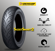 Dunlop 110/70-13 130/70-13 110/80-14 140/70-14 120/40-14 100/80-14 ScootSmart2 Tubeless Motorcycle Tires - Original Indonesia