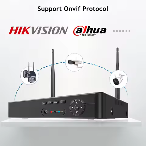 Techage H.265 NVR 8CH 5MP 4MP Wireless Recorder Wifi CCTV IP Camera Security Protection System P2P X