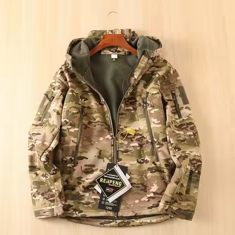 TaoTronics Men's Outdoor Tactical Fce-Lined Soft ell Jaet Water-Resistant Spring Autumn Faion Urban 