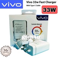 ORIGINAL VIVO X50 X60 V23 5G V23e Y33T Y76 V21 V20 V20SE Charger Support 33W 3Pin Adapter Fast Charg
