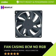 Fan Casing 8CM Standard Black NON RGB | Socket Molex | Kipas Casing PC Pendingin Komputer | ukuran 8
