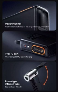 Baseus  (HIGH SPEED)Tire Inflator Portable Air Compressor Pump Electric Cordless TWIN Cylinder 250W 