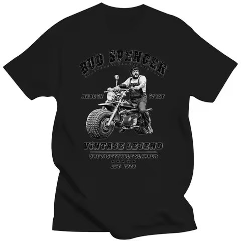 T-Shirt Bud Spencer Vintage Legend Terence Hill Film Tribute Uomo Donna Bambino New 2019 Fashion Men