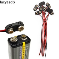 LACYESDP 10Pcs Battery Holder Clip, I / T Type Cable Snap on Battery Clip Connector, Soft Hard Shell