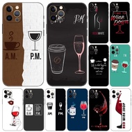 Coffee Wine Cup Phone Case Cover Shell For Iphone 6 6s 7 8 Plus X Xr Xs 11 12 13 Pro Max Series And 