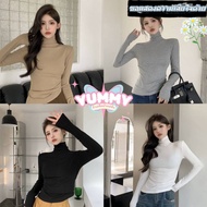 Yummy Shop (CY121) -C Plain Long-Sleeved Turtleneck Sweater