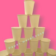 [50 PCS] PLAIN WHITE Paper CUPS 9oz Plain White Hot Paper Cups 9oz Good quality