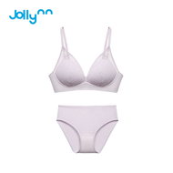 Jollynn  [Joy] Tempting Deep V Silk Modal Bra บราไร้โครง ดีไซน์ลูกไม้ทรงคอวี บางเบา ใส่สบาย ไม่เสียท