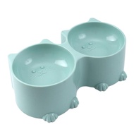 Double Dog Cat Bowls Cat Design Tilted Elevated Pet Water And Food Bowl Set Protective Cat Feeder Bowl Elevated Puppy Bowls For Small Dogs Pet Food And Water Bowls Feeder Bowls clever