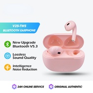 ♥【Readystock】FREE Shipping♥V25 Wireless Earphone V5.3 Bluetooth Headset Touch Earbud In-ear Headphones DSP Noise Reduction IPX4 Waterproof