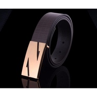 Dây nịt nam chữ Z DN100 (Dây nâu mặt vàng)