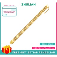 [BT5101] Rantai Tangan TAPAK GAJAH ZHULIAN Gold Plated Bracelet Jewellery Emas Saduran Barang Kemas