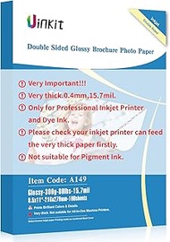 8.5x11 Thick heavyweight Cardstock Photo Paper Double Sided Glossy 11.5Mil 300Gsm - 100Sheets For In