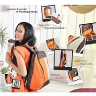 Baby Scots - Tas Ransel Platinum Mommy Bag Diaper Bag Ibu + perlak bayi Free Sarung Thermal Botol Su