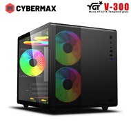 YGT V300 Black PC Case Gaming Micro ATX Case Desktop Computer Case With Tempered Glass 100% Durable