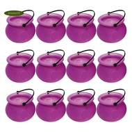 For Halloween Mini Witch Cauldron 12pcs Mini  Cauldron with Handle Pot Candle Candy Holder for Hallo