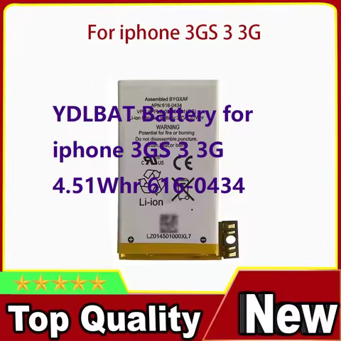 YDLBAT Battery for iphone 3GS 3 3G 4.51Whr 616-0434