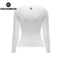 ROCKBROS เสื้อเสื้อแนบเนื้อกีฬาฟิตเนสวิ่งแขนยาวระบายอากาศได้ดีสำหรับผู้หญิงใส่ในฤดูร้อน