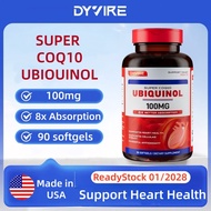 DYVIRE super coq10 ubiquinol 100mg*90 capsules support heart Supplement nutrition USA original exp