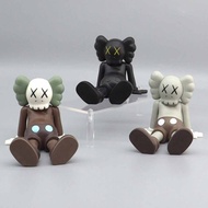 New Black White Gray Sitting KAWS Anime Figure XX Eyes Lying Posture PVC Action Figures Model Toys Decoration For Room