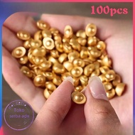 100pcs Yuan Bao Gold Yen Pau Metal Yen Pao China Yuan Bao Feng Shui Decoration Yuan Bao