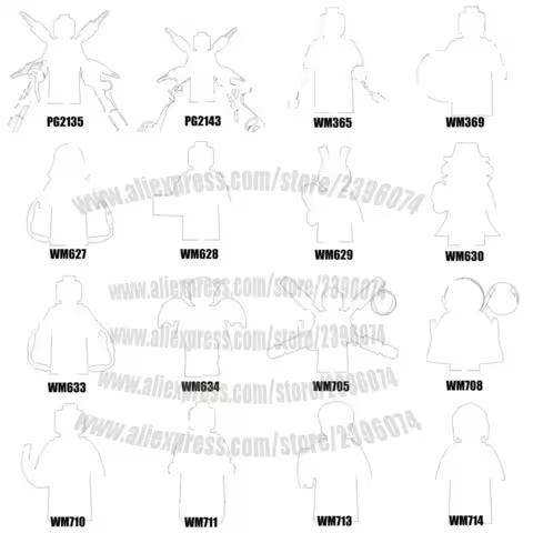 Action Figures Building Blocks PG2135 PG2143 WM365 WM634 WM705 Series-063 Best Gift for Boys Girls B