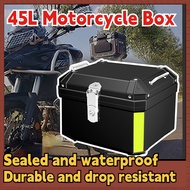 Motorcycle Top Box 45L Waterproof Rack Motorcycle Box Storage Top Box with Universal Base Plate