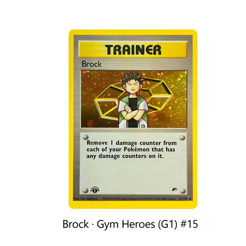 Bandai PKM Single Pokemon Proxy Cards High Quality Pikachu Board Games Big Sale Brock Gym Heroes (G1