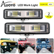 Auoyo 2 Chiếc Đèn Xe Hơi LED Đèn Làm Việ Đèn Pha Chiếu Xa 12V 24V Cho Xe Hơi/Xe Tải SUV Chạy Ban Ngà