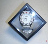 全新,班尼頓Benetton F1班尼頓運動轉盤錶(白色)