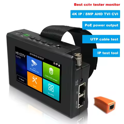 Upgrade IPC-1800 PLUS IP Camera Tester H.265 4K 8MP TVI CVI AHD Analog 5-in-1 Wrist CCTV Test Monito