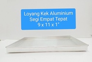 Aluminium Cake Mould 9x11x1"/Loyang Kek Buatan Tangan 9x11x1"