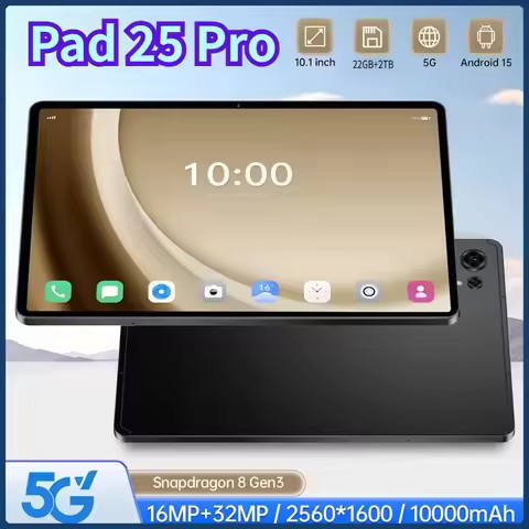 2025 Original Pad 25 Pro Tablet 10.1" Children's Tab Android 15 22GB+2TB Global Version 10000mAh 5G 