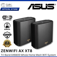 ASUS ZENWIFI AX XT8 AX6600 GIGABIT WIFI 6 WHOLE HOME TRI-BAND WIFI 6 MESH SYSTEM ROUTER WITH AIMESH 