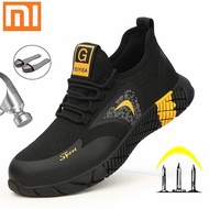 ∋  Xiaomi Mijia Men  39;s Safety Shoes Boots W Steel Toe Cap Casual Men  39;s Boots Work Indestructible Shoes Puncture Proof Work Sneakers