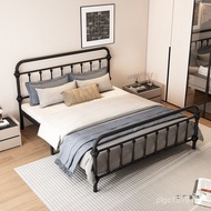Iron Frame Bed Bold loft Children's Sound Anti-Bed Art Iron Double Bed Modern Simple Household Thick