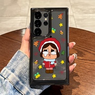 Cute Christmas Crybaby Hard Clear Case for Samsung S26 S25 Ultra S24 Ultra S25FE A56 S24FE S23 Ultra