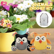 Owl Knitting Kit Cute Crochet Animal Kit Stuff Animal DIY Beginner Crochet Set Complete Crochet Set 
