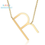 1pc 201 Stainless Steel Initial Pendants Necklaces with Cable Chains Letter Letter.R 17.3~18.3 inch(