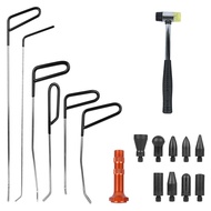 6-16pcs Car Dent PULLER Rod Hook HAMMER ประตู Dent Ding Hail Fix ซ่อมเครื่องมือบํารุงรักษารถยนต์ชุดอ
