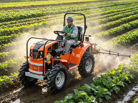 55HP Heavy Duty Farm Tractor PTO Three Point Hitch Match Lawn Mower Sprayer for Farm Cultivation Bre