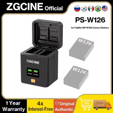 ZGCINE NP-W126/W126S Dual Charging Case Storage Box for Fujifilm X-T30II X-T50 X-S10 X100V X100VI X-