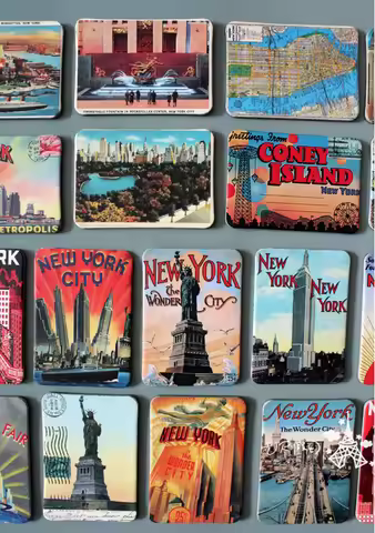 24Pcs/Lot Rubber Fridge Magnet New York Refrigerator Fridge Magnets Sets Souvenir Statue of Liberty 