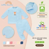 LULLABY Bộ sơ sinh cài lệch nẹp thẳng NH330M