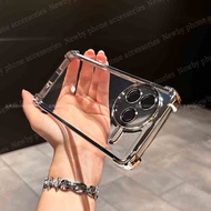 เคส POCO F7 Pro เคส POCO F7 Ultra เปลือกนิ่มกันกระแทกใส เลนส์หุ้มเต็ม เคสโทรศัพท์เคลือบไฟฟ้าหนา