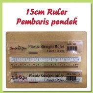 15cm Plastic short ruler | Plastic Ruler 15cm | 15cm白边尺